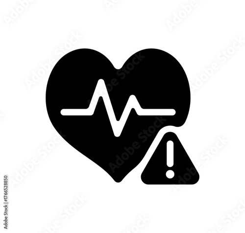 Hypertension (high blood pressure) vector icon illustration