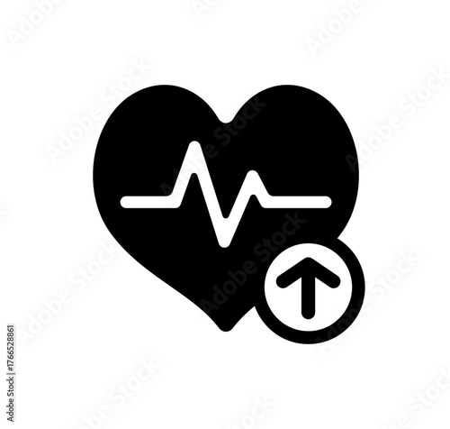 Hypertension (high blood pressure) vector icon illustration