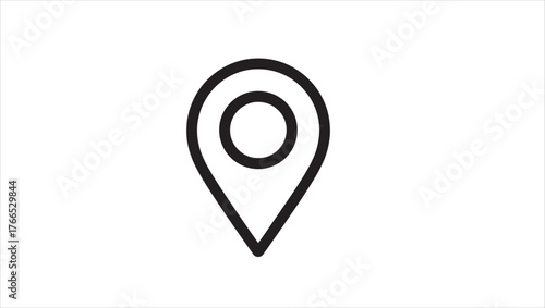 Modern map location pin and pointer icons for navigation and geolocation