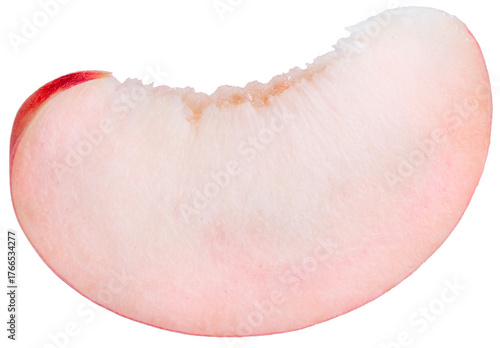 Pink Peach fruit with leaf isolated on white background, Fresh Peach on White Background, High resolution photography PNG File.