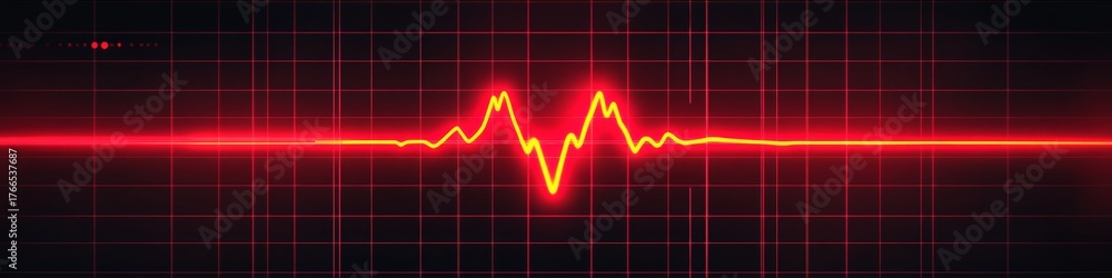 Naklejka premium Detailed Intense Health Status Chart Featuring Tachycardia, Arrhythmia, and E.S Pulse Data Display