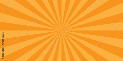 Vector sunburst pattern red and orange background design. Vintage sunrays illustration swirl grunge backdrop line. sun beam vector banner design comic burst gradient concept pattern.	
