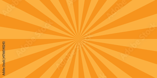 Vector sunburst pattern red and orange background design. Vintage sunrays illustration swirl grunge backdrop line. sun beam vector banner design comic burst gradient concept pattern.	
