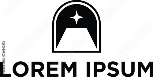 Modern burial ground logo concept