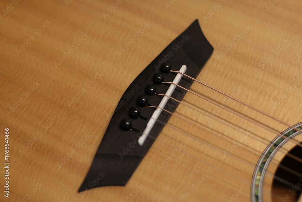 Fototapeta premium acoustic guitar close up