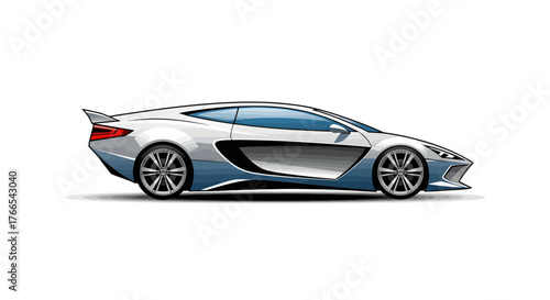vector image of a sports car isolated on white