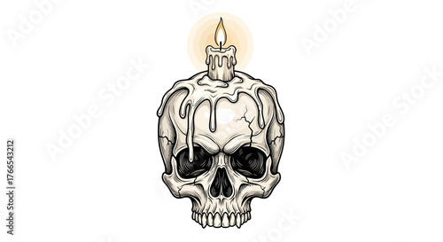 vector illustration of skull on white background
