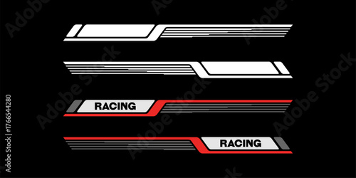set of Racing decal design