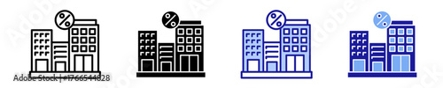 Corporate Tax  Icon Set Multiple Style Collection