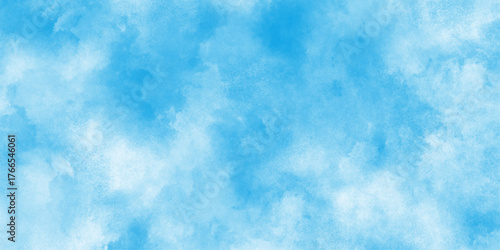 Light blue watercolor background. Artistic hand paint. Cyan watercolor water brash splash texture, watercolor background concept, vector. template.   blue color illustration,