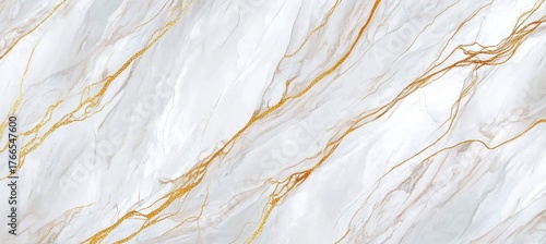 Elegant White Marble Background with Luxurious Gold Veins for Stunning Design Projects and Displays