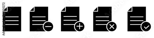 Document vector icon set. File illustration sign collection. paper symbol. accounting logo.