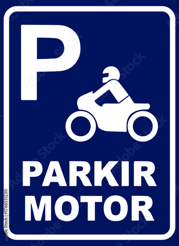 Motorcycle parking sign