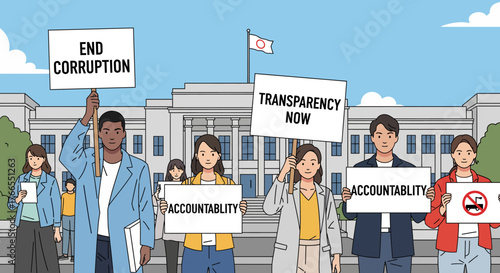 Demand for Transparency: Protesters Advocate for Accountability and an End to Corruption