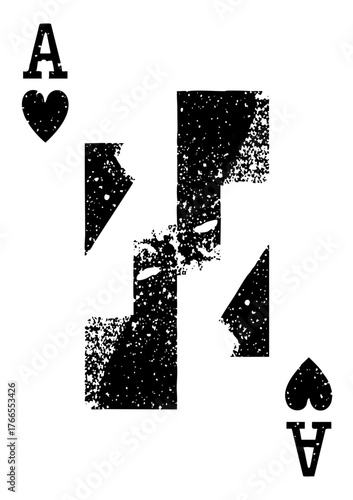 Playing card grunge texture in a casino