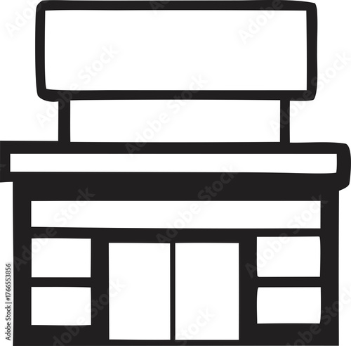 black and white chair furniture vector illustration