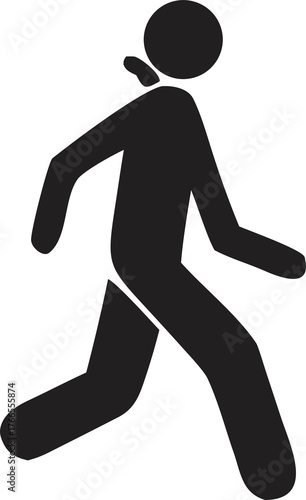 running man silhouette vector illustration