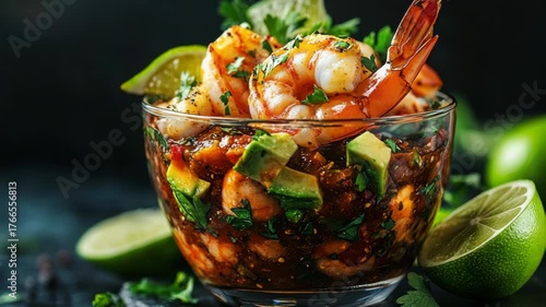 selective focus avocado seafood appetizer
