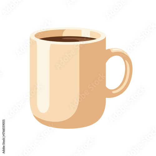 Morning coffee in a simple mug for daily routine and lifestyle design