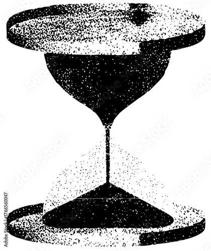 Hourglass measures time in a minimalist composition