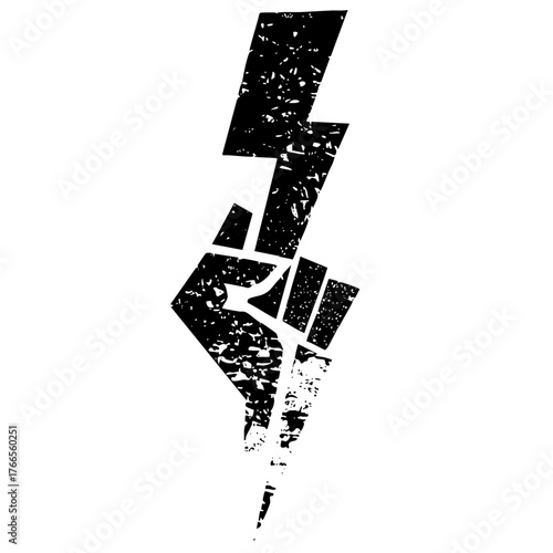 Raised fist protests solidarity in social justice