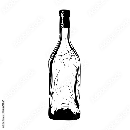 Broken bottle illustrates fragility in isolation
