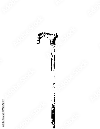 Walking Cane Stands Steadfastly in Still Life