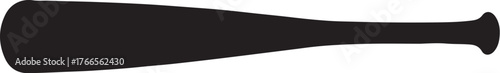 PrintSilhouette of a baseball bat on a white background