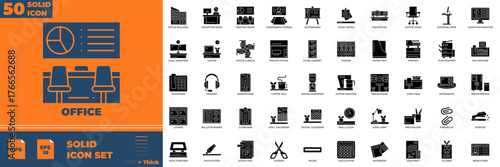 Office Solid Editable Icons set.