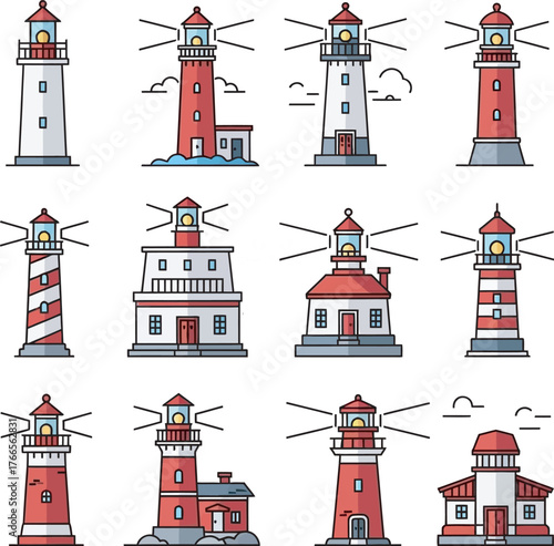 lighthouse vector