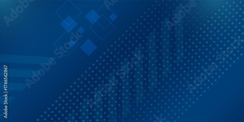 Blue background with various technological elements. Hi-tech computer digital technology concept. Abstract technology communication. Neon glowing lines. Speed and motion blur over dark background.