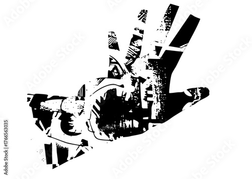 Handprint protection against threats in a security concept