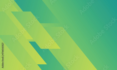 Diagonal geometric gradient shapes form modern business background in fresh teal green tones