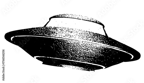 UFO hovers mysteriously in outer space