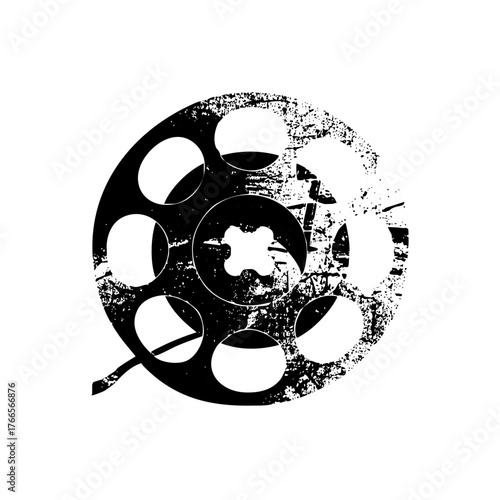 Film Reel Illustrates Decay Vintage Aesthetics