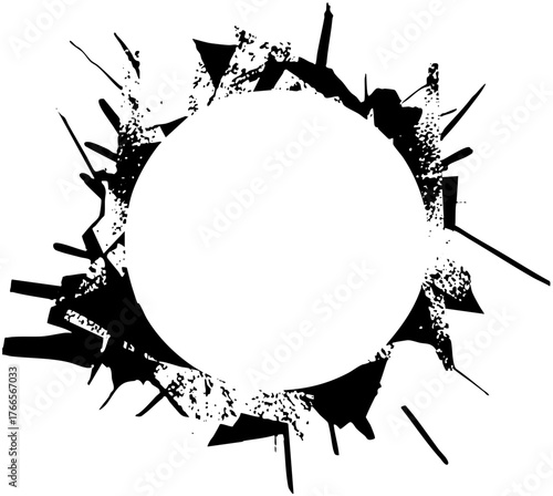 Crack Reveals Void Angular Frame