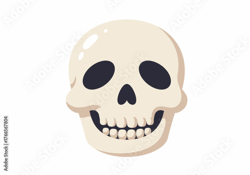 Happy Halloween smiling skull illustration, a perfect graphic for festive and creative designs, symbolizing the spirit of the season and natal joy