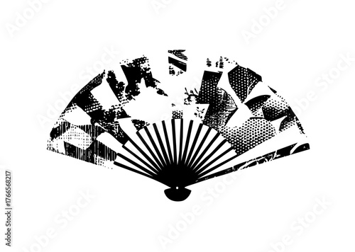 Hand Fan Opens Elegantly in Decorative