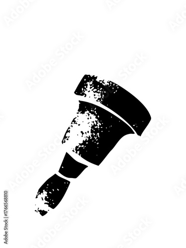 Paintbrush Applies Texture in Abstract Art