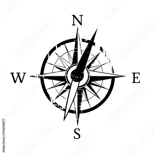 Compass points direction in nautical navigation