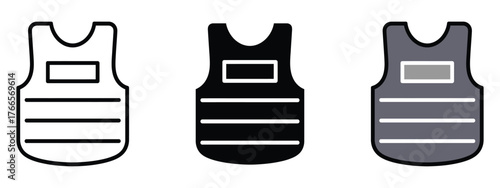 Bulletproof vest icon vector. safety, security, and defense symbol. vector illustration.