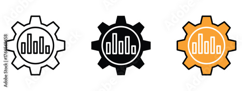 Business development icon vector. business growth, progress, and industrial operations symbol. vector illustration.