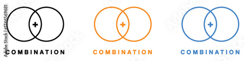 Combination icon vector. integration, synergy, and combined elements symbol. vector illustration.