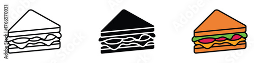 Sandwich icon vector. food menus and restaurant branding symbol. vector illustration.