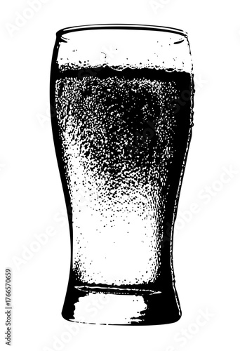 Pint Glass Fills with Dark Liquid in Bar Setting