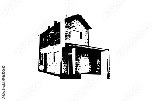 Victorian house illustrates decay in an abandoned neighborhood