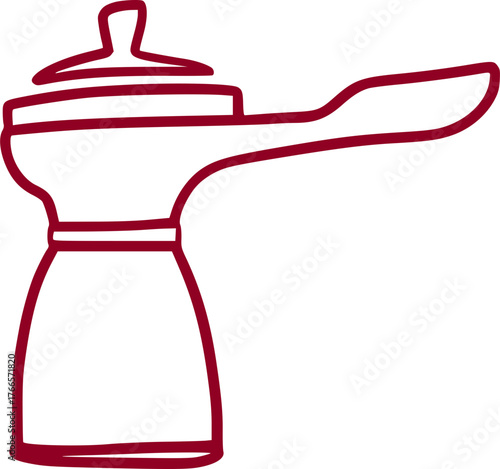 Minimalist coffee shop doodle illustrations