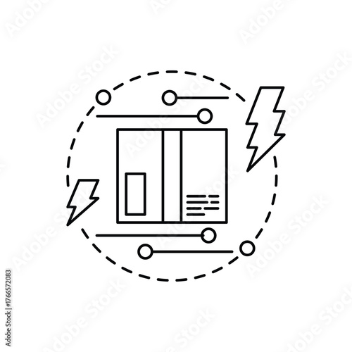 This vector illustration represents smart packaging, fast shipping, and efficient e-commerce systems powered by technology. Ideal for apps, smart logistics platforms, and online marketplaces