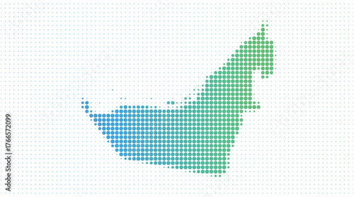 United Arab Emirates dotted map in modern halftone style