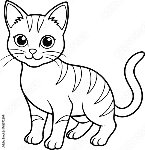  Kitten vector silhouette illustration